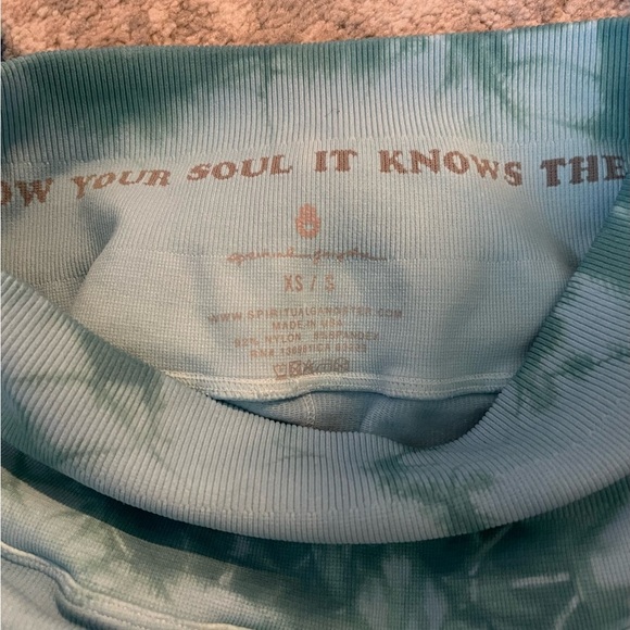 Spiritual Gangster Ribbed Seamless Tie Dye Leggings Blue - Picture 4 of 4